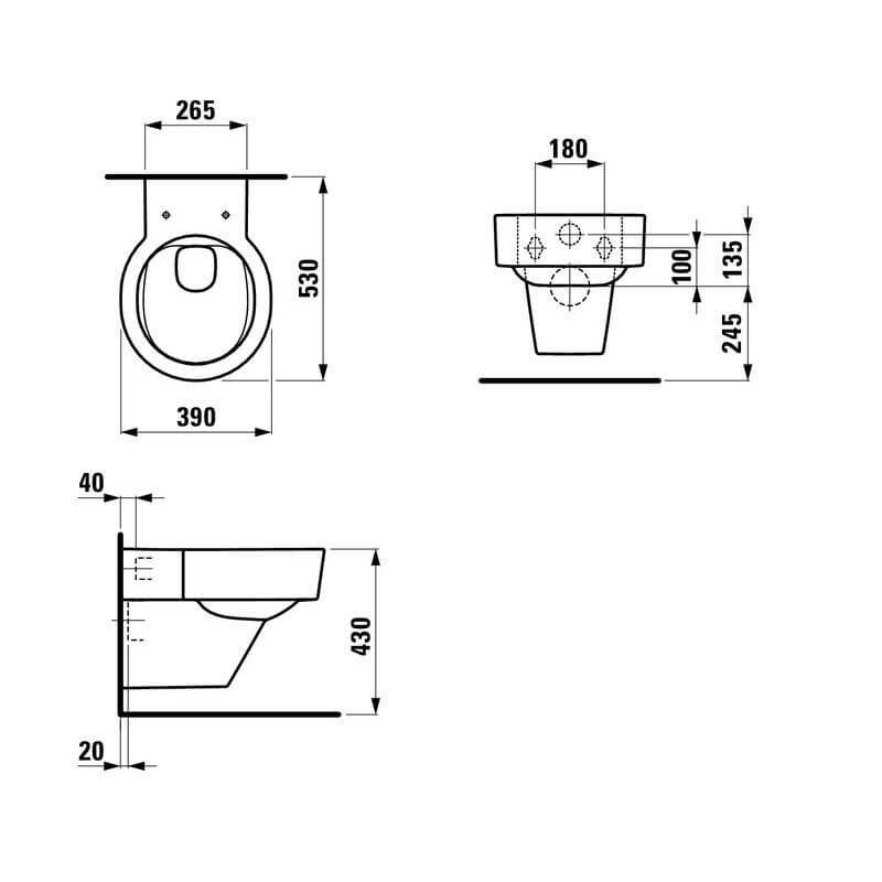 Miska WC Val Biała H8202810000001 Laufen Miska WC Val Biała H8202810000001 Laufen
