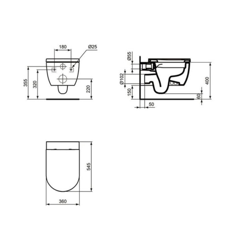 Atelier Blend Curve T520601 Miska WC Podwieszana Z Deską Wolnoopadającą T465501+T376001 Ideal Standard Atelier Blend Curve T520601 Miska WC Podwieszana Z Deską Wolnoopadającą T465501+T376001 Ideal Standard