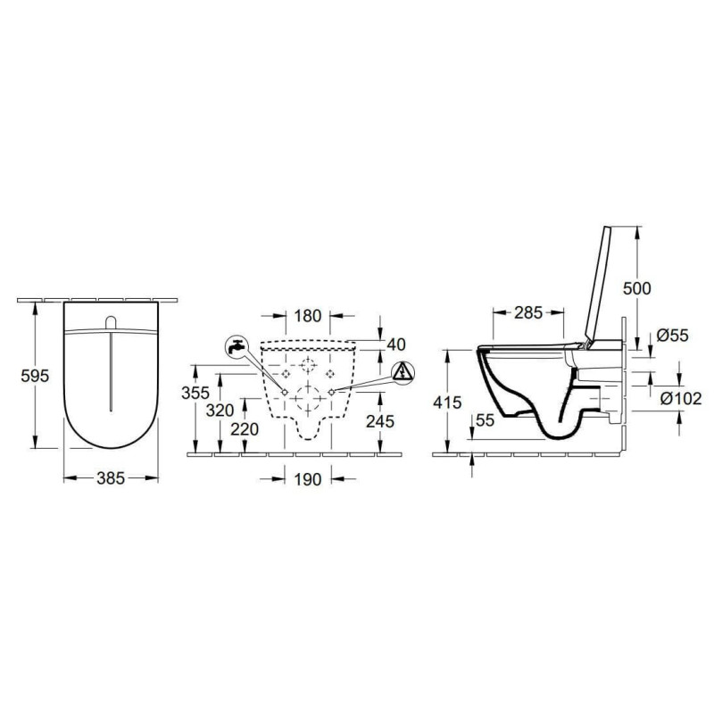 Toaleta Myjąca ViClean 38,5x59,5 CeramicPlus V0E100R1 Villeroy&Boch Toaleta Myjąca ViClean 38,5x59,5 CeramicPlus V0E100R1 Villeroy&Boch