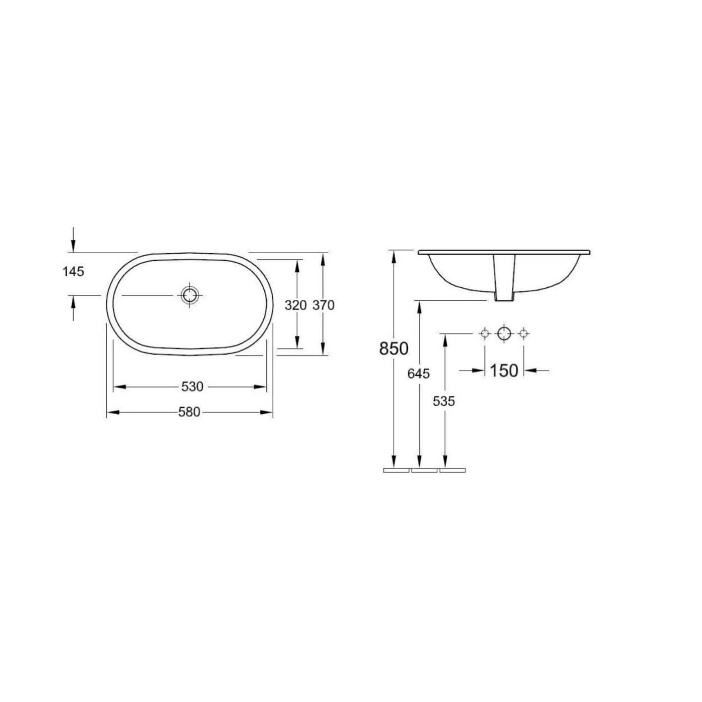 Umywalka Podblatowa O.Novo 53x32 Weiss Alpin 41625001 Villeroy&Boch Umywalka Podblatowa O.Novo 53x32 Weiss Alpin 41625001 Villeroy&Boch