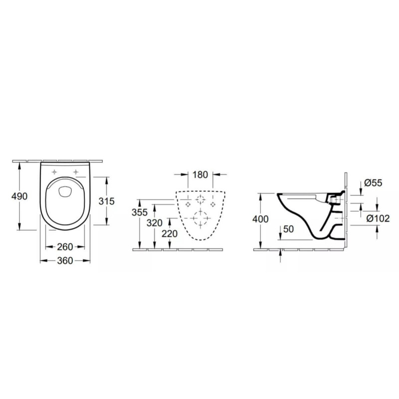 Miska Podwieszana O.Novo 36x49 Combi-Pack Weiss Alpin 5688HR01 Villeroy&Boch Miska Podwieszana O.Novo 36x49 Combi-Pack Weiss Alpin 5688HR01 Villeroy&Boch
