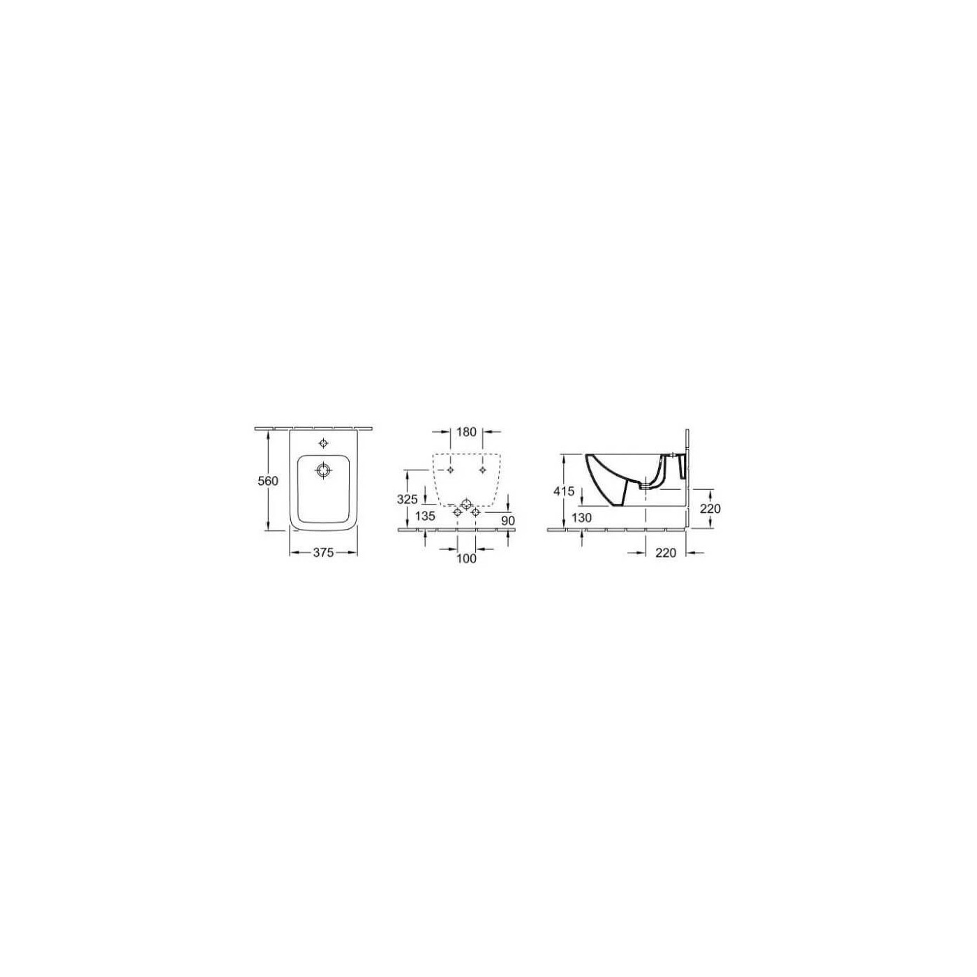 Bidet Wiszący Venticello 37,5x56 CeramicPlus Weiss Alpin 441100R1 Villeroy&Boch Bidet Wiszący Venticello 37,5x56 CeramicPlus Weiss Alpin 441100R1 Villeroy&Boch