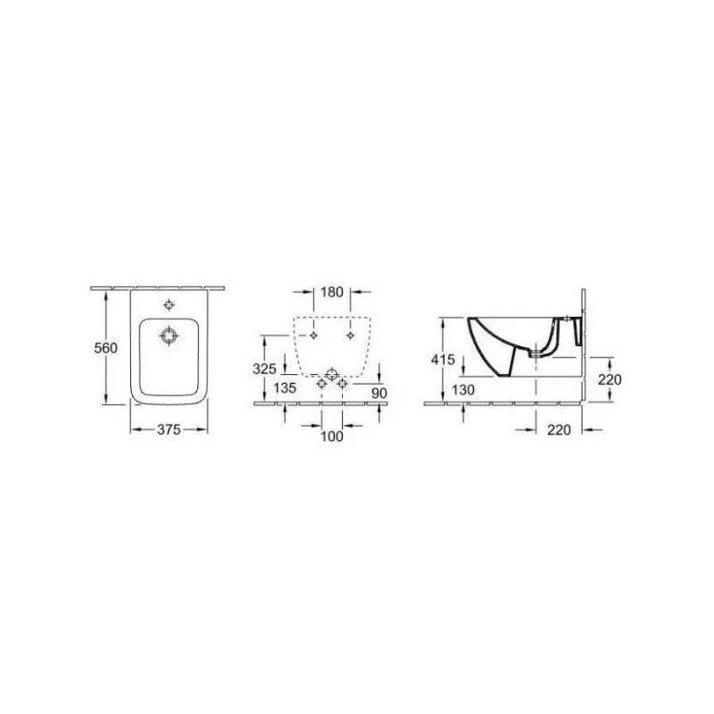 Bidet Wiszący Venticello 37,5x56 CeramicPlus Weiss Alpin 441100R1 Villeroy&Boch Bidet Wiszący Venticello 37,5x56 CeramicPlus Weiss Alpin 441100R1 Villeroy&Boch