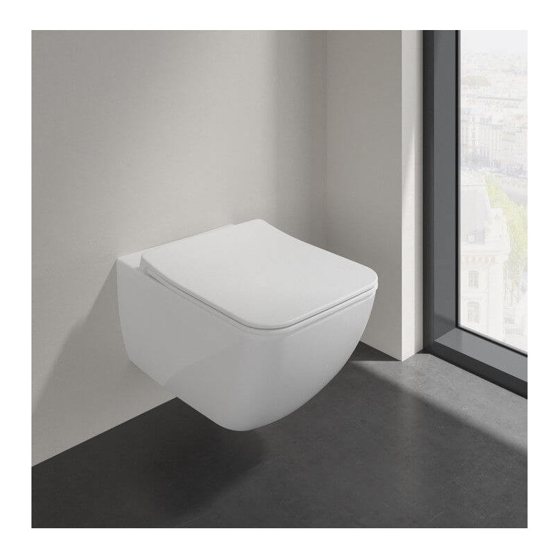 Miska WC Venticello Z Deską Wolnoopadającą Weiss Alpin 4611RL01 Villeroy&Boch Miska WC Venticello Z Deską Wolnoopadającą Weiss Alpin 4611RL01 Villeroy&Boch