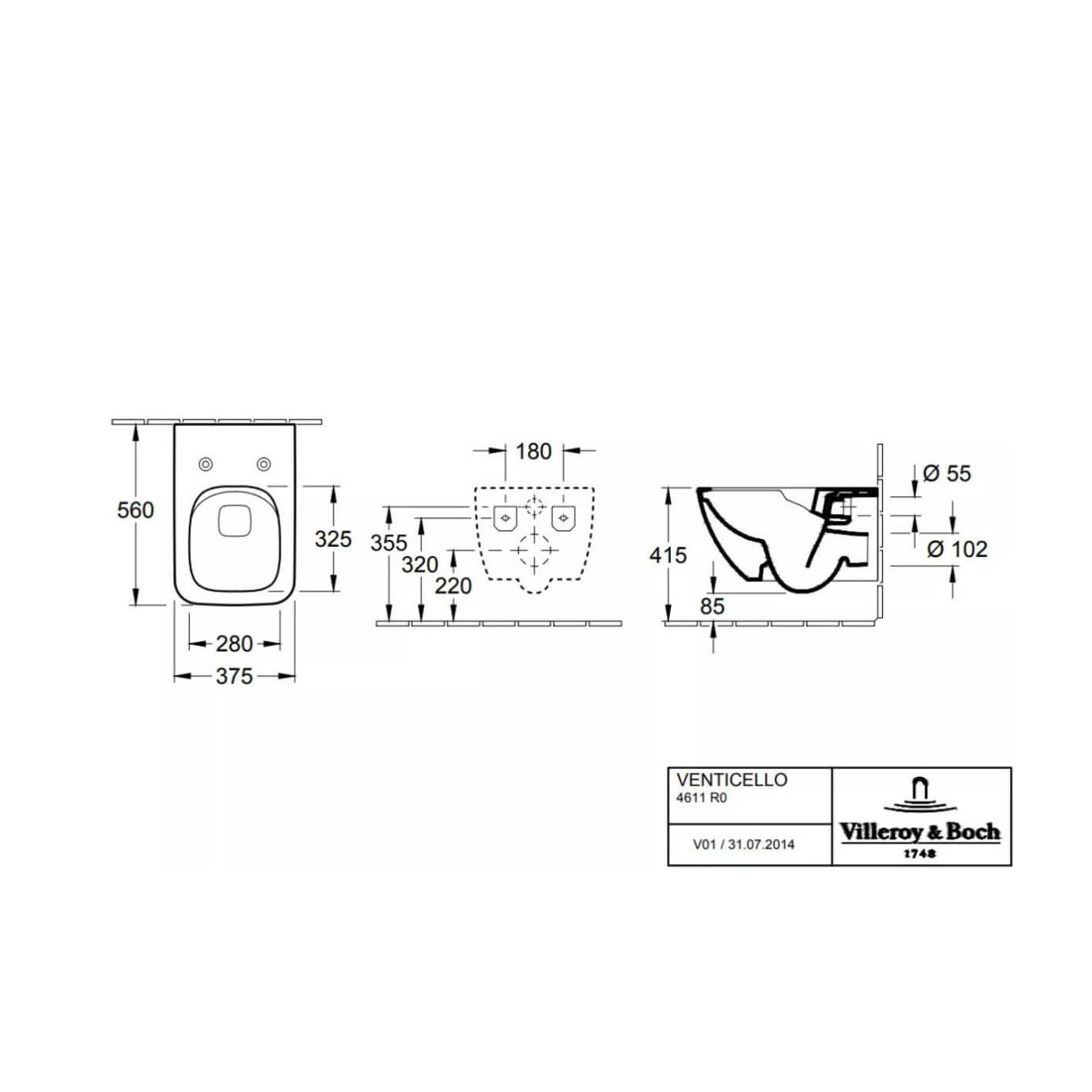 Miska WC Venticello Z Deską Wolnoopadającą Weiss Alpin 4611RL01 Villeroy&Boch Miska WC Venticello Z Deską Wolnoopadającą Weiss Alpin 4611RL01 Villeroy&Boch