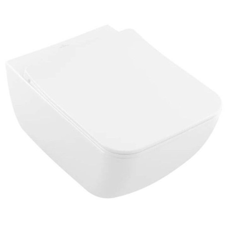 Miska WC Venticello Z Deską Wolnoopadającą CeramicPlus Weiss Alpin 4611RLR1 Villeroy&Boch