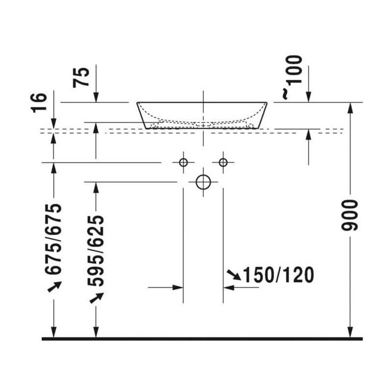 Umywalka Nablatowa Cape Cod 50x40,5 2339500000 Duravit Umywalka Nablatowa Cape Cod 50x40,5 2339500000 Duravit