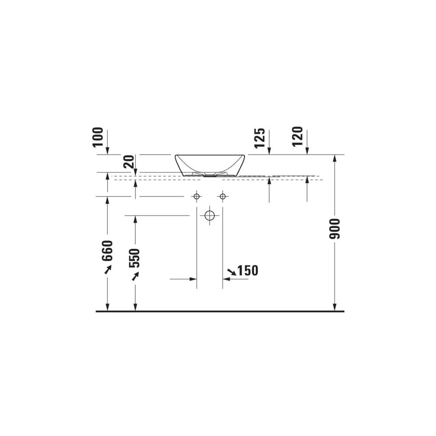 Umywalka Nablatowa D-Neo 40x40 2371400070 Duravit Umywalka Nablatowa D-Neo 40x40 2371400070 Duravit