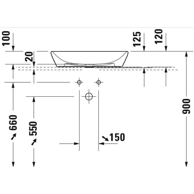 Umywalka Nablatowa D-Neo 60x40 Antracyt Mat 2372601370 Duravit Umywalka Nablatowa D-Neo 60x40 Antracyt Mat 2372601370 Duravit
