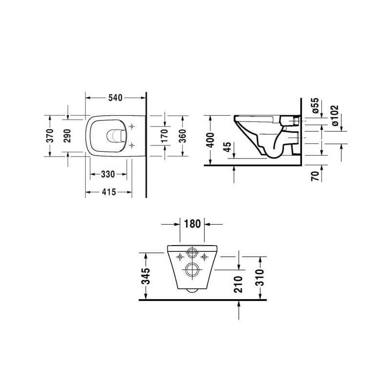Miska WC Rimless 255109 DuraStyle Z Deską Wolnoopadającą 45510900A1 Duravit Miska WC Rimless 255109 DuraStyle Z Deską Wolnoopadającą 45510900A1 Duravit