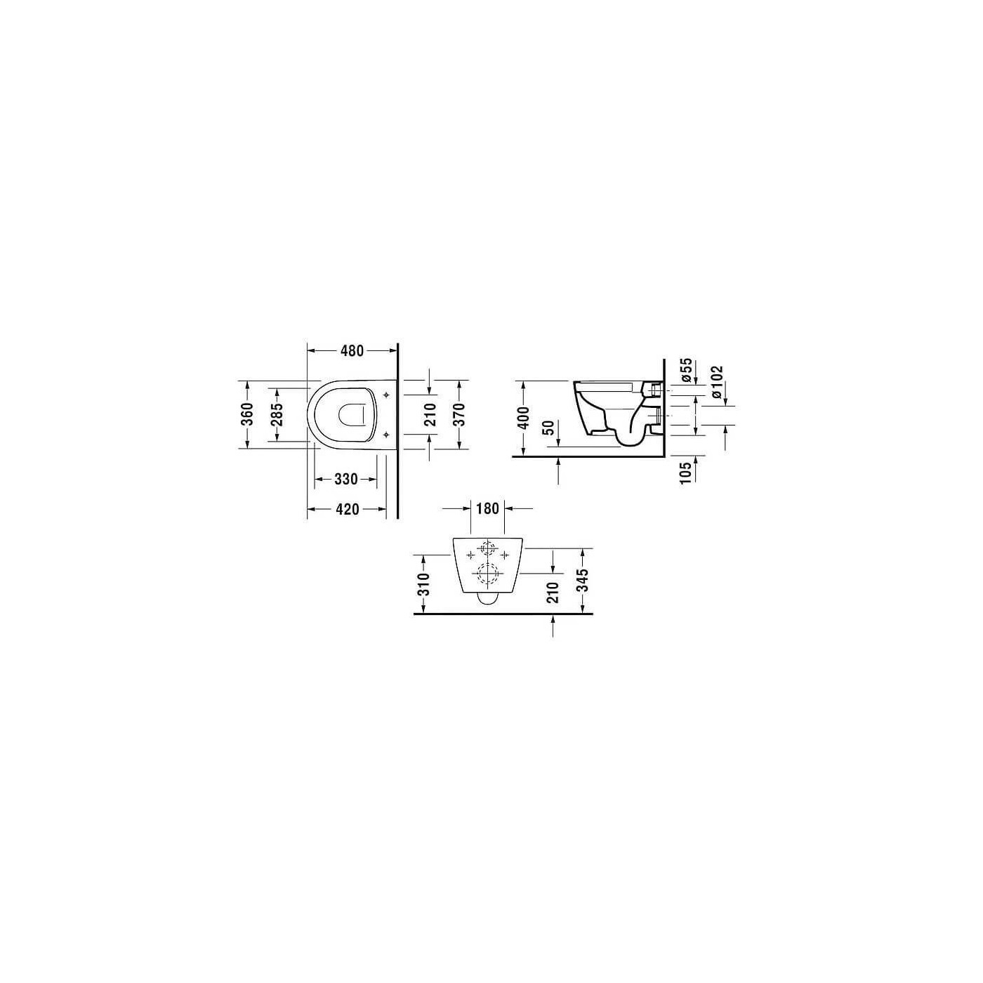 Miska WC Rimless 48 Me By Starck 36,5x48 Z Deską Wolnoopadającą 45300900A1 Duravit Miska WC Rimless 48 Me By Starck 36,5x48 Z Deską Wolnoopadającą 45300900A1 Duravit