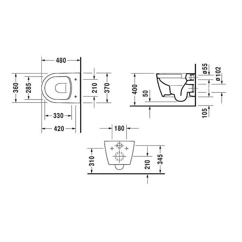 Miska WC Rimless 48 Me By Starck 36,5x48 Z Deską Wolnoopadającą 45300900A1 Duravit Miska WC Rimless 48 Me By Starck 36,5x48 Z Deską Wolnoopadającą 45300900A1 Duravit