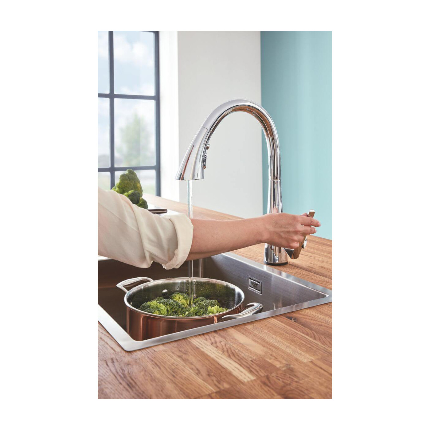 Elektroniczna Jednouchwytowa Bateria Zlewozmywakowa Zedra Touch 30219002 Grohe Elektroniczna Jednouchwytowa Bateria Zlewozmywakowa Zedra Touch 30219002 Grohe