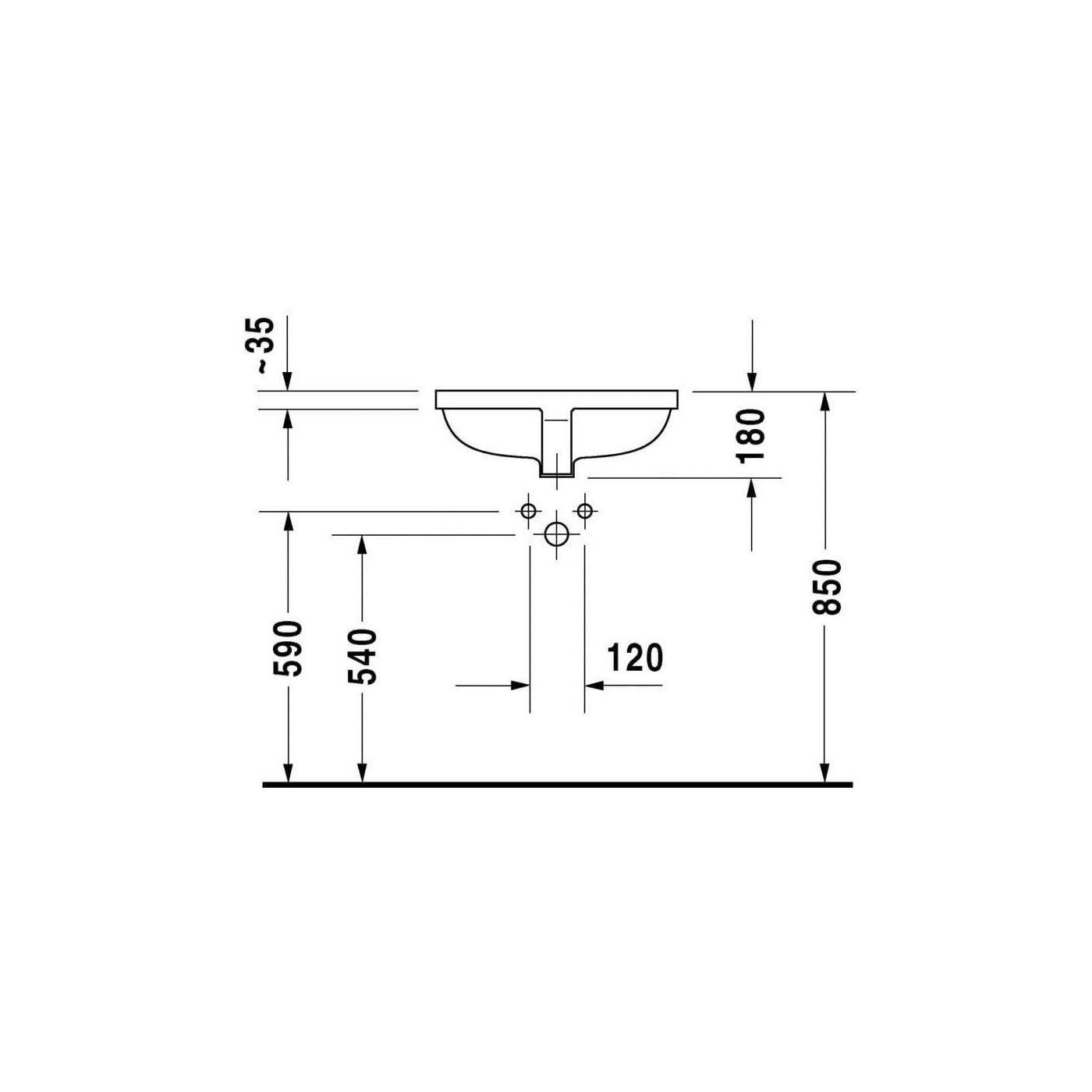 Umywalka Podblatowa Starck 3 49x36,5 0305490000 Duravit Umywalka Podblatowa Starck 3 49x36,5 0305490000 Duravit