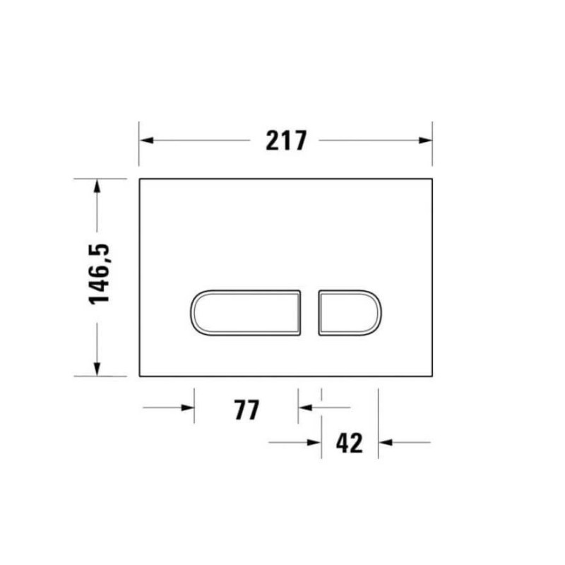 Przycisk Spłukujący Do WC DuraSystem A1 WD5001011000 Duravit Przycisk Spłukujący Do WC DuraSystem A1 WD5001011000 Duravit
