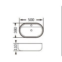 Umywalka Nablatowa Nave 50x38x11 Biały 2300225038 Bevisa Umywalka Nablatowa Nave 50x38x11 Biały 2300225038 Bevisa
