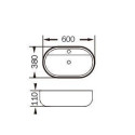 Umywalka Nablatowa Nave 60x38x11 Biały 2300226038 Bevisa Umywalka Nablatowa Nave 60x38x11 Biały 2300226038 Bevisa