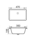 Umywalka Podblatowa Varese 47x35x19,5 Biały 3000214735 Bevisa Umywalka Podblatowa Varese 47x35x19,5 Biały 3000214735 Bevisa
