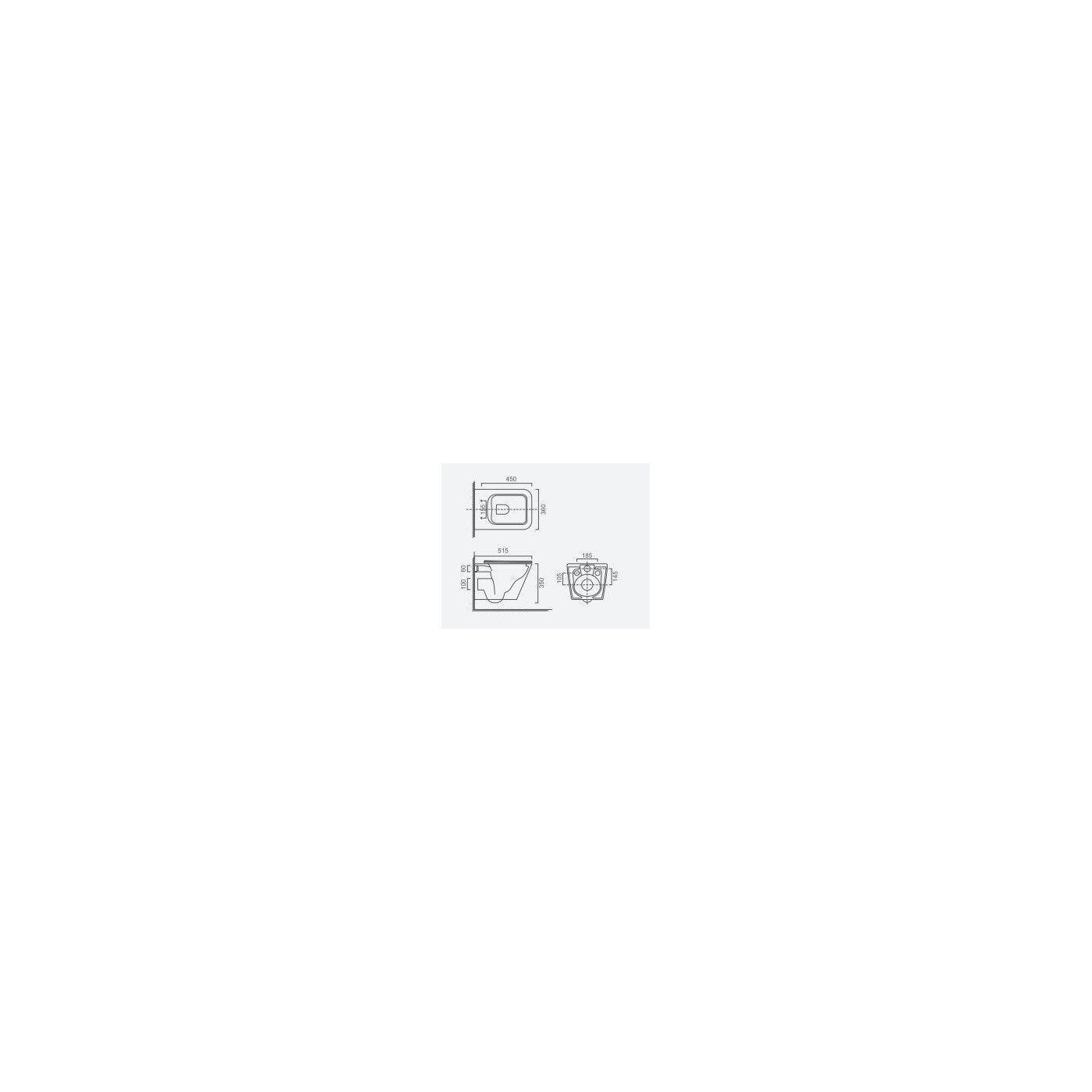 Zestaw WC Tavi Square 51,5x36x35 Biały 1750152SQ Bevisa Zestaw WC Tavi Square 51,5x36x35 Biały 1750152SQ Bevisa