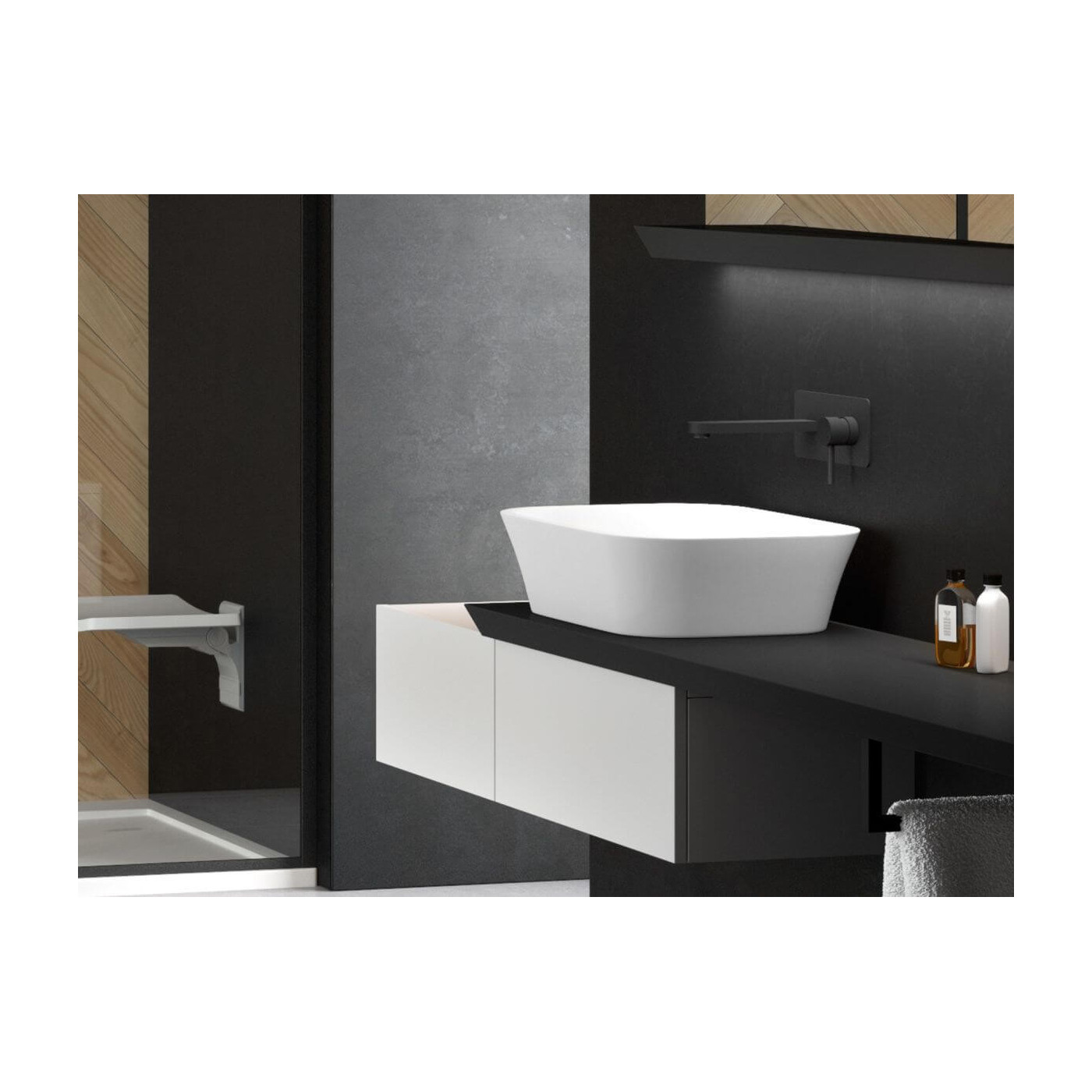 Umywalka Nablatowa Assos 40x50x15 UMD-A-NB Besco Umywalka Nablatowa Assos 40x50x15 UMD-A-NB Besco