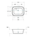 Umywalka Nablatowa Assos 40x50x15 UMD-A-NB Besco Umywalka Nablatowa Assos 40x50x15 UMD-A-NB Besco