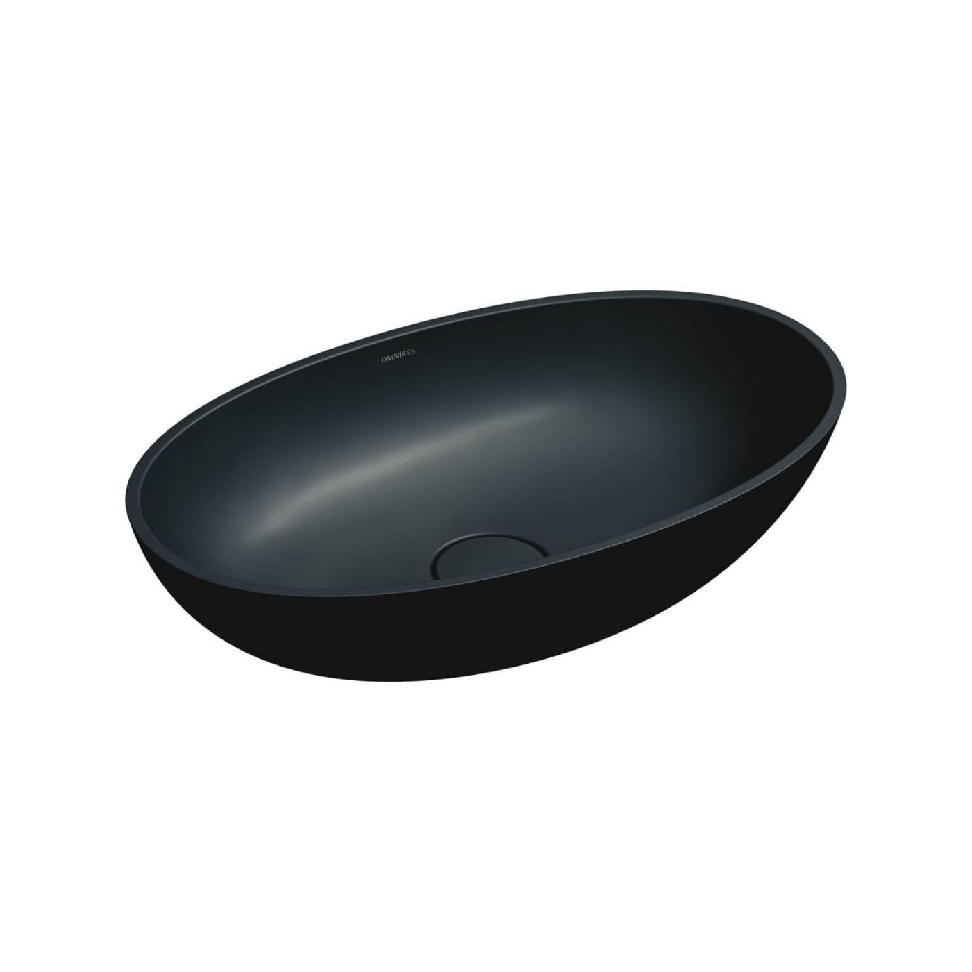 Umywalka Nablatowa Shell M+ Black Lava 60x35 cm SHELLUNBLV Omnires Umywalka Nablatowa Shell M+ Black Lava 60x35 cm SHELLUNBLV Omnires