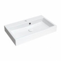 Umywalka Nablatowa Thasos M+ Biały Połysk 75x42 cm THASOS700ZPBP Omnires Umywalka Nablatowa Thasos M+ Biały Połysk 75x42 cm THASOS700ZPBP Omnires