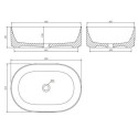 Umywalka Nablatowa Mesa Biały Połysk 46x31 cm MESA460BP Omnires Umywalka Nablatowa Mesa Biały Połysk 46x31 cm MESA460BP Omnires