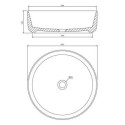 Umywalka Nablatowa Tulsa Biały Połysk 36 cm TULSA355BP Omnires Umywalka Nablatowa Tulsa Biały Połysk 36 cm TULSA355BP Omnires
