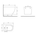 Bidet Wiszący Ottawa Biały Mat 49x37 cm OTTAWABIBM Omnires Bidet Wiszący Ottawa Biały Mat 49x37 cm OTTAWABIBM Omnires
