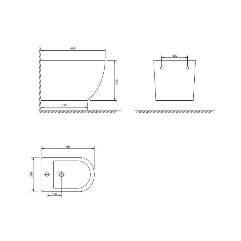 Bidet Wiszący Ottawa Biały Mat 49x37 cm OTTAWABIBM Omnires Bidet Wiszący Ottawa Biały Mat 49x37 cm OTTAWABIBM Omnires