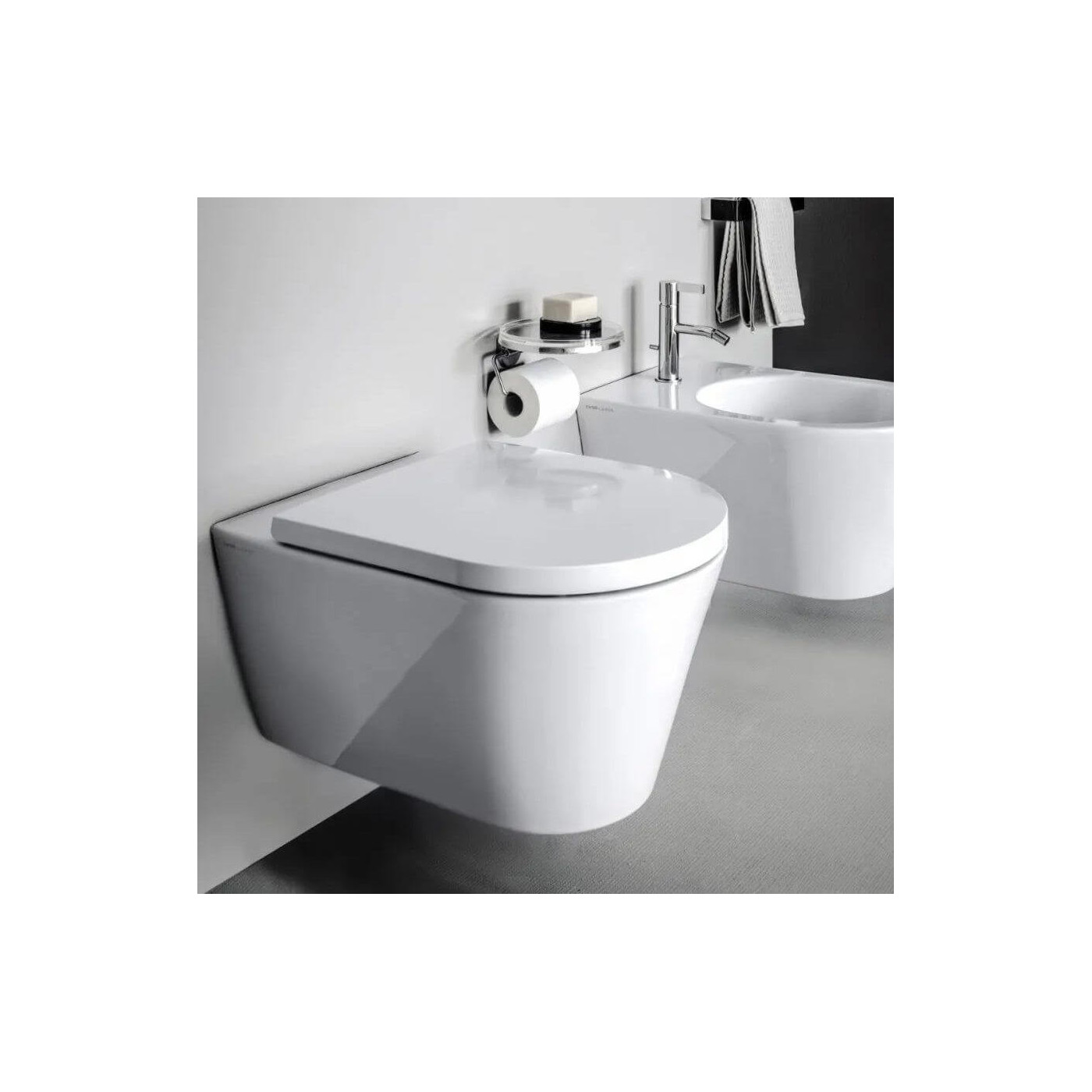 Miska WC Podwieszana Rimless Z Powłoką LCC 545x370 mm Kartell Biały H8203374000001 Laufen Miska WC Podwieszana Rimless Z Powłoką LCC 545x370 mm Kartell Biały H8203374000001 Laufen