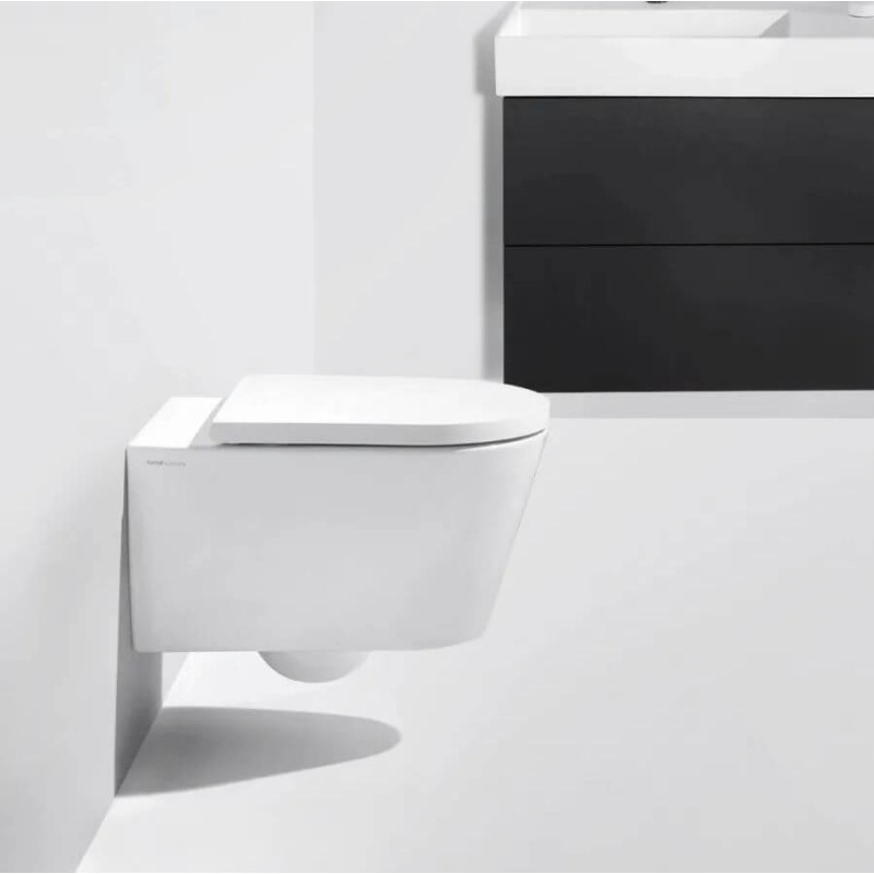 Miska WC Podwieszana Rimless Z Powłoką LCC 545x370 mm Kartell Biały H8203374000001 Laufen Miska WC Podwieszana Rimless Z Powłoką LCC 545x370 mm Kartell Biały H8203374000001 Laufen