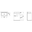 Umywalka Nablatowa 600x340 mm Living Square Biały H8114340001121 Laufen Umywalka Nablatowa 600x340 mm Living Square Biały H8114340001121 Laufen