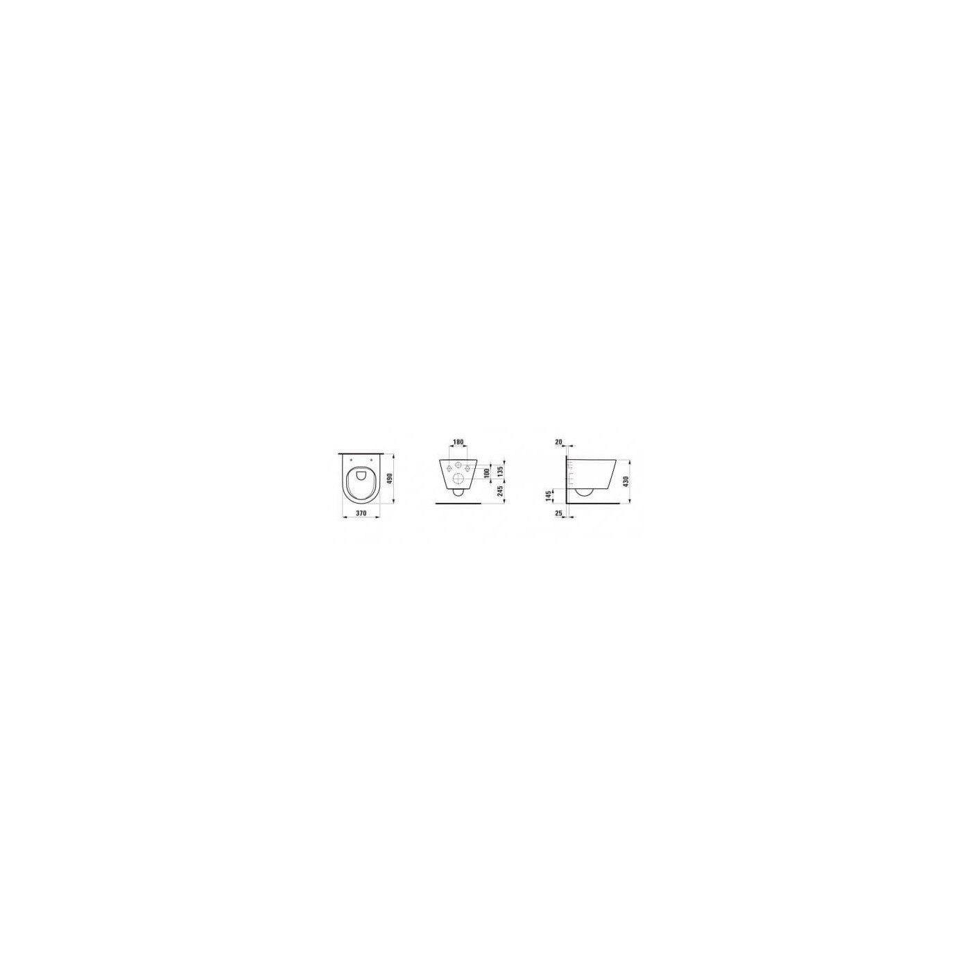 Miska WC Wisząca Rimless Kartell Biały 490x370 H8203334000001 Laufen Miska WC Wisząca Rimless Kartell Biały 490x370 H8203334000001 Laufen