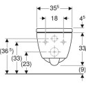 Miska WC Wisząca Rimfree iCon Z Deską Sedesową KeraTect 53x35,5 501.664.00.8 Geberit Miska WC Wisząca Rimfree iCon Z Deską Sedesową KeraTect 53x35,5 501.664.00.8 Geberit