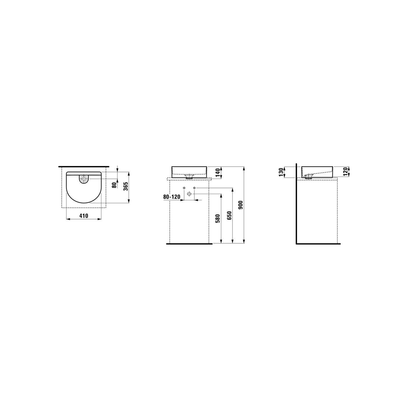 Umywalka Nablatowa Sonar 41x36,5x14 H8123420001121 Laufen Umywalka Nablatowa Sonar 41x36,5x14 H8123420001121 Laufen