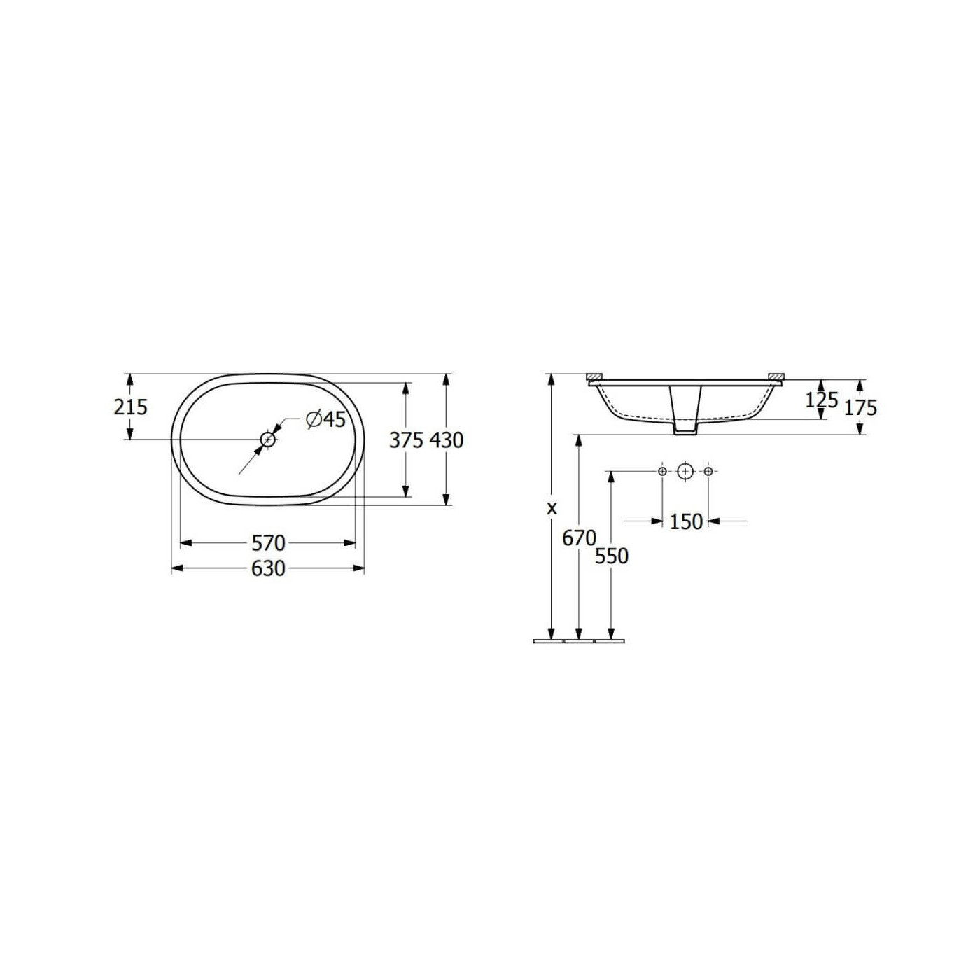 Umywalka Podblatowa Architectura Weiss Alpin 57x37,5x17,5 5A7661R1 Villeroy&Boch Umywalka Podblatowa Architectura Weiss Alpin 57x37,5x17,5 5A7661R1 Villeroy&Boch