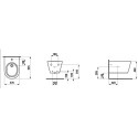Bidet Wiszący Kartell LCC 54,5x37x29 H8303314003021 Laufen Bidet Wiszący Kartell LCC 54,5x37x29 H8303314003021 Laufen