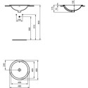 Umywalka Wpuszczana W Blat 48x48 Biały E505301 Ideal Standard Umywalka Wpuszczana W Blat 48x48 Biały E505301 Ideal Standard