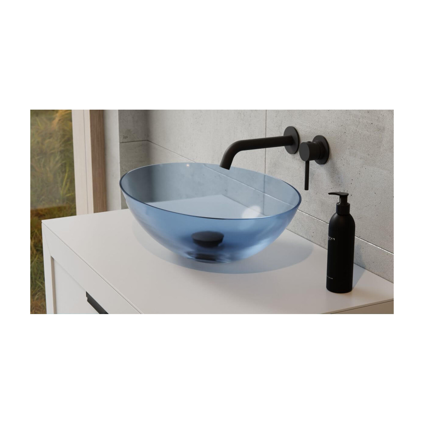 Umywalka Nablatowa Anya 50x35x15 Blue Wave UMA-50-BWC Besco Umywalka Nablatowa Anya 50x35x15 Blue Wave UMA-50-BWC Besco
