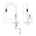 Bateria Kuchenna Do Podłączenia Zestawu Filtrującego Switch Czarny SW9057BL Omnires Bateria Kuchenna Do Podłączenia Zestawu Filtrującego Switch Czarny SW9057BL Omnires