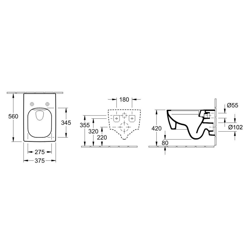 Miska WC Wisząca Memento 2.0 CeramicPlus Pure Black 4633R0R7 Villeroy&Boch Miska WC Wisząca Memento 2.0 CeramicPlus Pure Black 4633R0R7 Villeroy&Boch