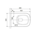 Miska WC Wisząca Bezrantowa Z Deską Wolnoopadającą Biały Połysk CEEX.1609.495.WH Excellent Miska WC Wisząca Bezrantowa Z Deską Wolnoopadającą Biały Połysk CEEX.1609.495.WH Excellent