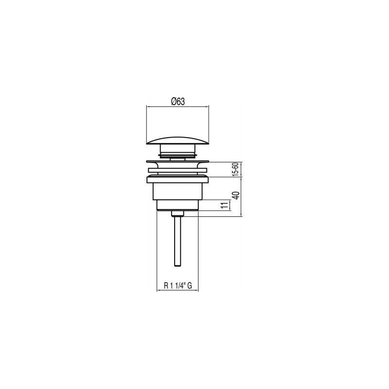 Korek Klik-Klak Simple Chrom 13454010 Tres Korek Klik-Klak Simple Chrom 13454010 Tres