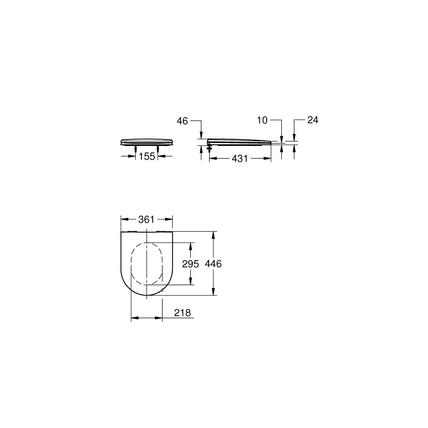 Deska WC Wolnoopadająca Essence Biel Alpejska 39577001 Grohe Deska WC Wolnoopadająca Essence Biel Alpejska 39577001 Grohe