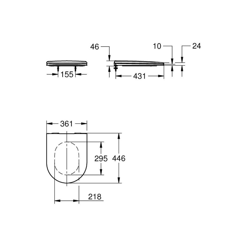 Deska WC Wolnoopadająca Essence Biel Alpejska 39577001 Grohe Deska WC Wolnoopadająca Essence Biel Alpejska 39577001 Grohe