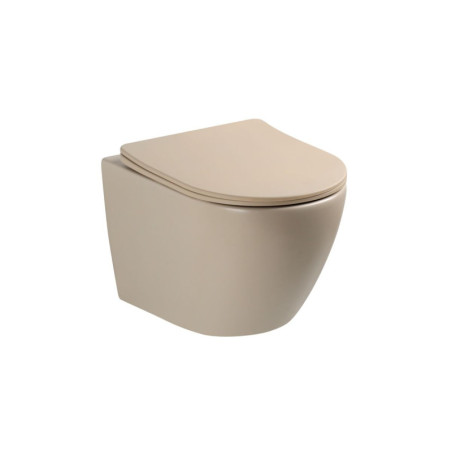 Miska WC Nox 1.0 Z Deską Wolnoopadającą Slim Beżowy Mat 0114-MDB Emporia