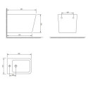 Bidet Wiszący Fontana 48,5x34,5 Biały FONTANABIBP Omnires Bidet Wiszący Fontana 48,5x34,5 Biały FONTANABIBP Omnires