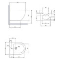 Bidet Wiszący Ottawa 28,5x37 Biały OTTAWABIBP Omnires Bidet Wiszący Ottawa 28,5x37 Biały OTTAWABIBP Omnires